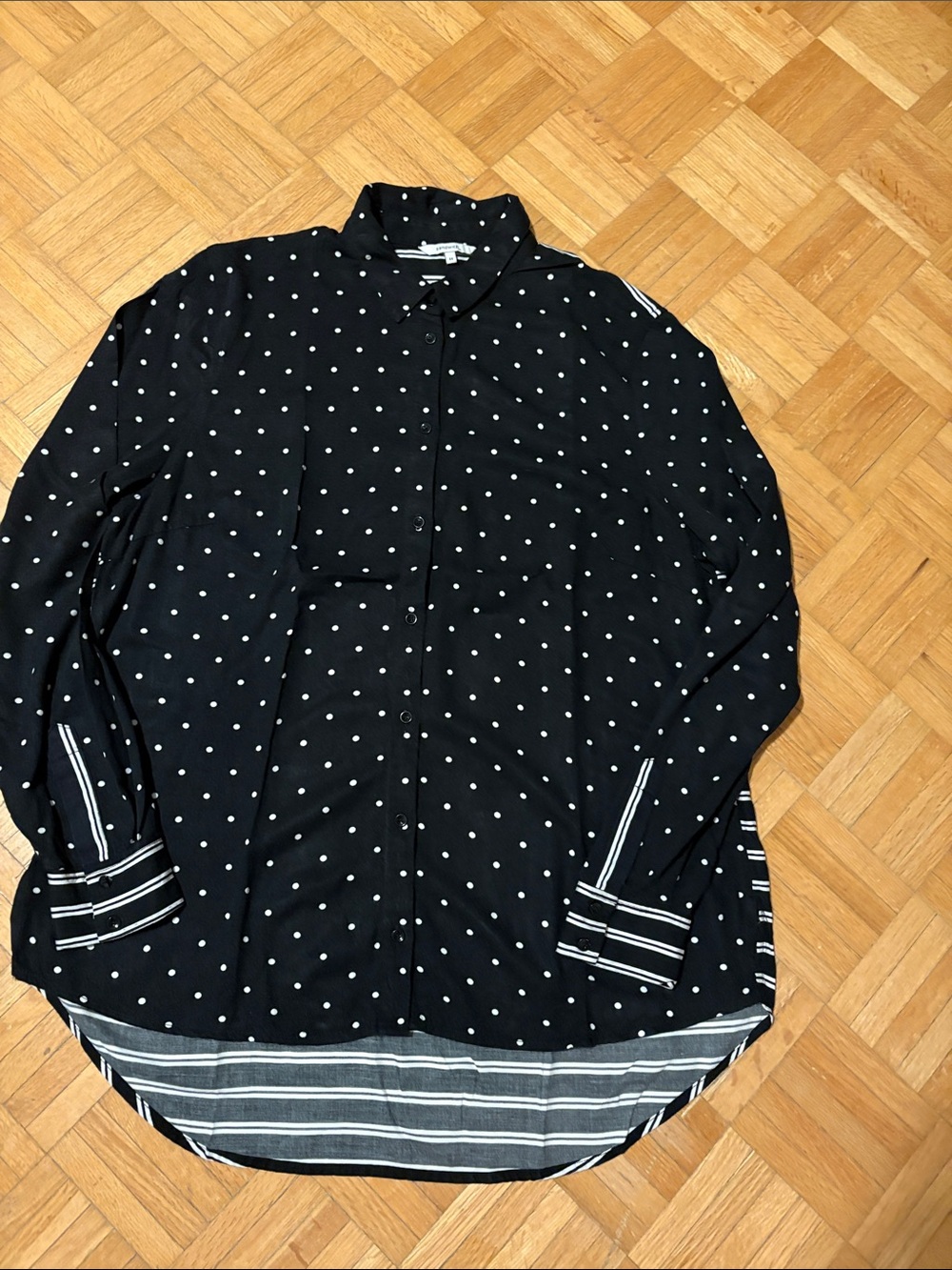 Sandwich Black Polka Dot Button-Up Shirt